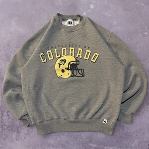 Vintage 90s Russell Athletic University Of Colorado Buffaloes Sweatshirt Mens M